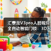 汇泰龙V3pro人脸视频全自动智能门锁：3D人脸识别，APP智控（图1）