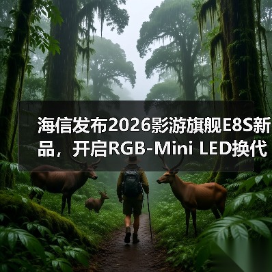 海信发布2026影游旗舰E8S新品,开启RGB-Mini LED换代风暴(图2) 海信发布2026影游旗舰E8S新品,开启RGB-Mini LED换代风暴(图2)