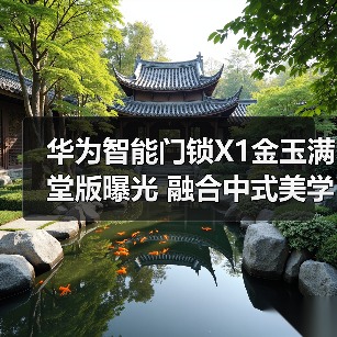 华为智能门锁X1金玉满堂版曝光 融合中式美学 贵气十足（图3）