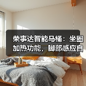 荣事达智能马桶：坐圈加热功能，脚部感应自动冲水（图4）