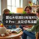 萤石AI智能扫拖宝RS20 Pro：主动切毛滚刷，反转缠毛清理（图3）