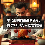 小巧侧装智能晾衣机:宽屏LED灯+语音操控,阳台空间轻松释放(图3) 小巧侧装智能晾衣机:宽屏LED灯+语音操控,阳台空间轻松释放(图3)