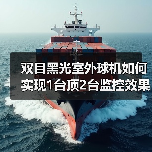 双目黑光室外球机如何实现1台顶2台监控效果?(图1) 双目黑光室外球机如何实现1台顶2台监控效果?(图1)