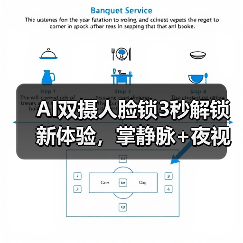 AI双摄人脸锁3秒解锁新体验,掌静脉+夜视安全升级(图4) AI双摄人脸锁3秒解锁新体验,掌静脉+夜视安全升级(图4)