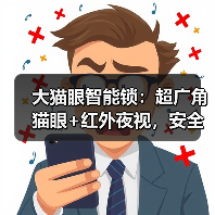 大猫眼智能锁：超广角猫眼+红外夜视，安全看得更清（图4）