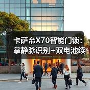 卡萨帝X70智能门锁:掌静脉识别+双电池续航,安全便捷(图1) 卡萨帝X70智能门锁:掌静脉识别+双电池续航,安全便捷(图1)